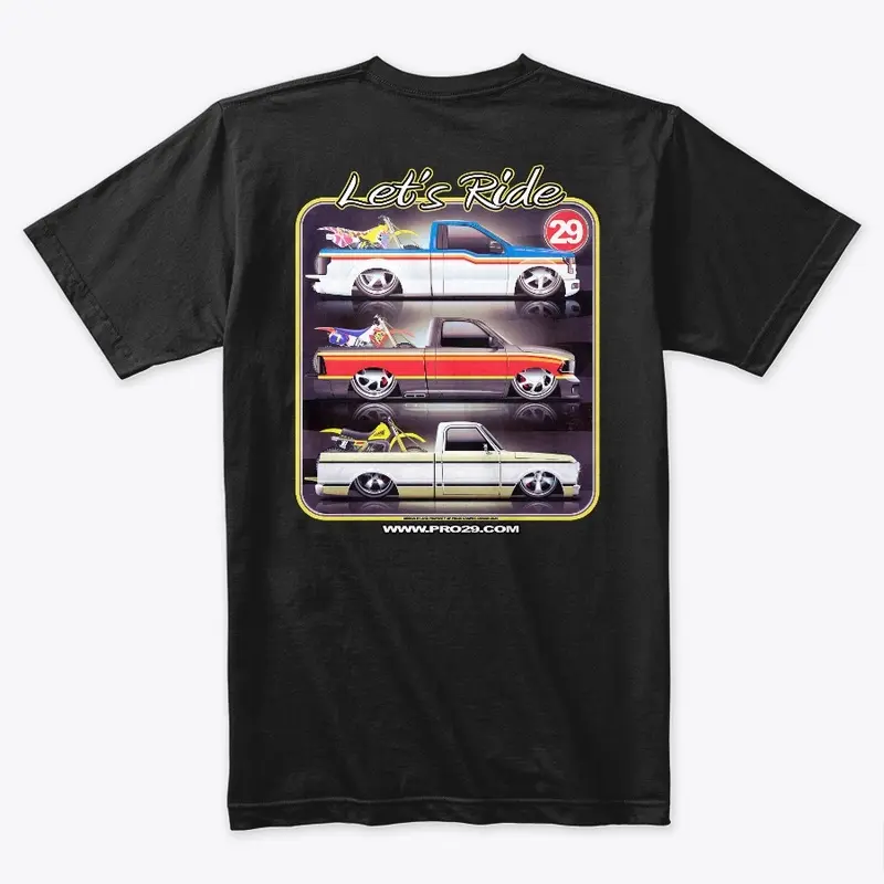 Lowered Trucks with Dirt Bikes T-Shirt