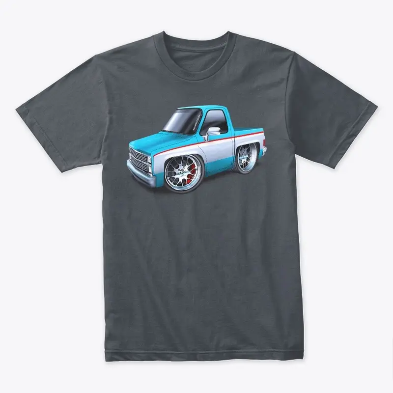 Cartoon Square Body Truck Tee Shirt